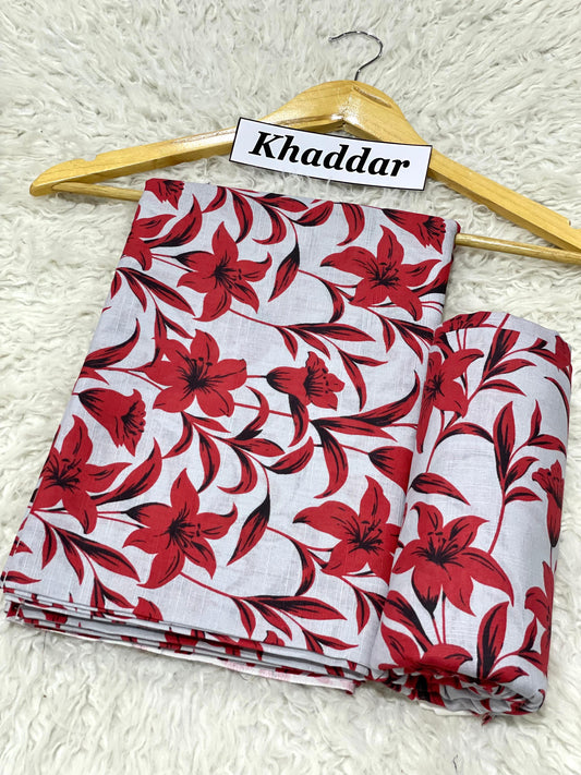 KHADDAR All Over Digital Print 2pc