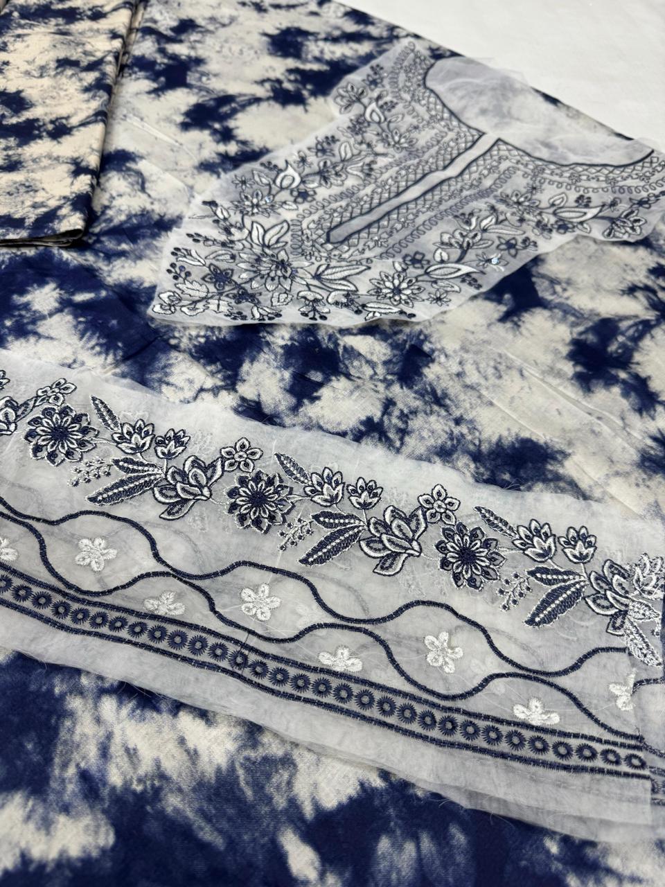 LAWN Digital Print 3pc With Patches