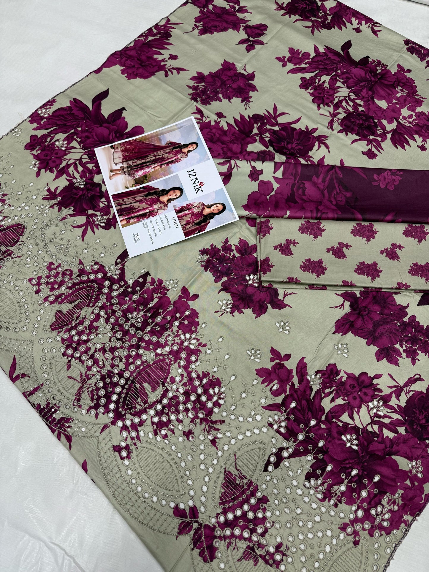 LINEN 3pc Full Embroidered