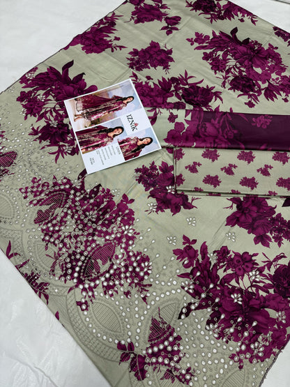 LINEN 3pc Full Embroidered