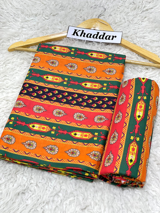 KHADDAR All Over Digital Print 2pc