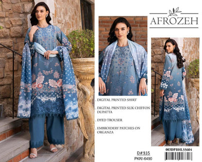 LAWN Digital Print 3pc With Patches