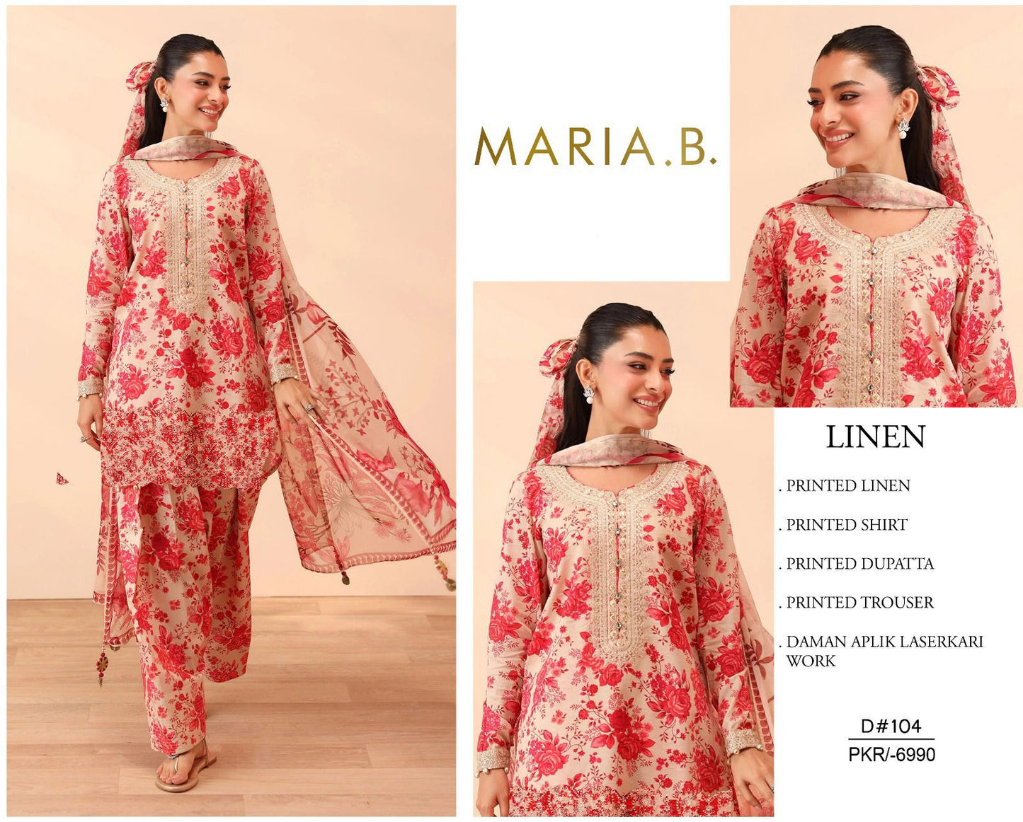 LINEN 3pc Full Embroidered