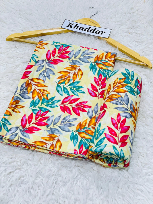 KHADDAR All Over Digital Print 2pc