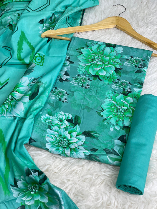 ALKARAM LINEN Digital Print 3pc 2025