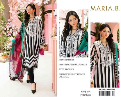 LAWN Digital Print 3pc With Patches