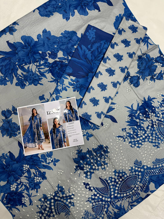 LINEN 3pc Full Embroidered