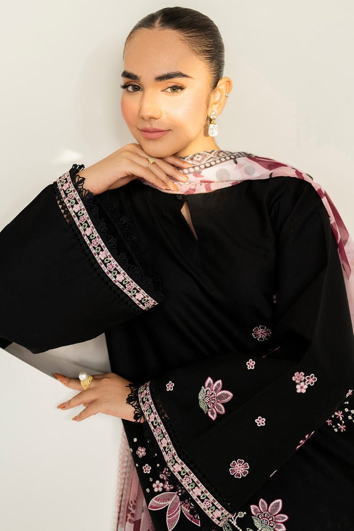 Premium Dhanak 3pc Embroidered suit.