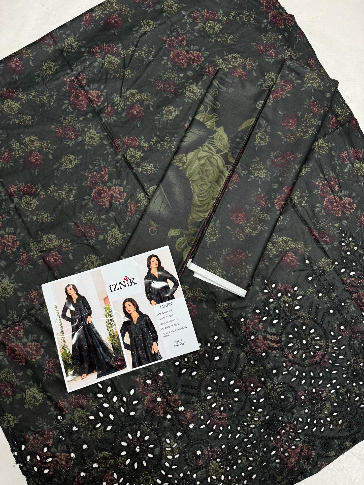 LINEN 3pc Full Embroidered