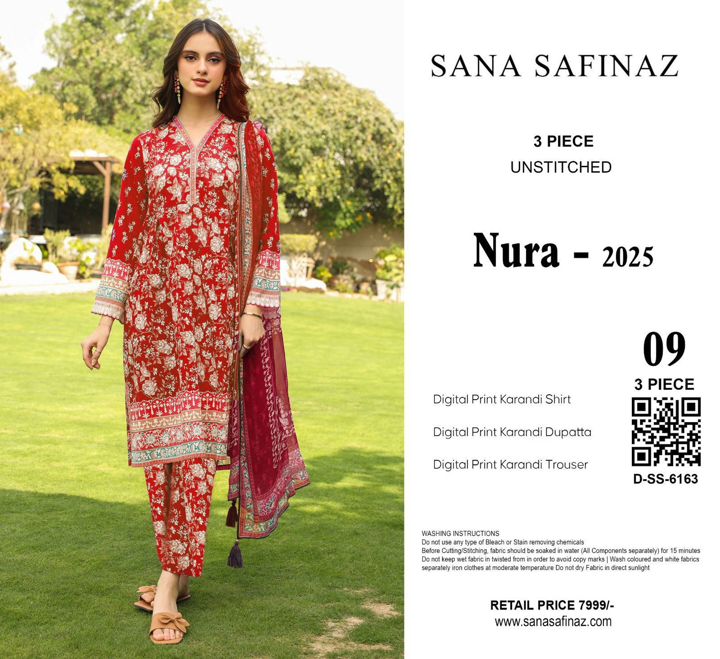 Sana Safinaz  KARANDI Digital Print 3pc