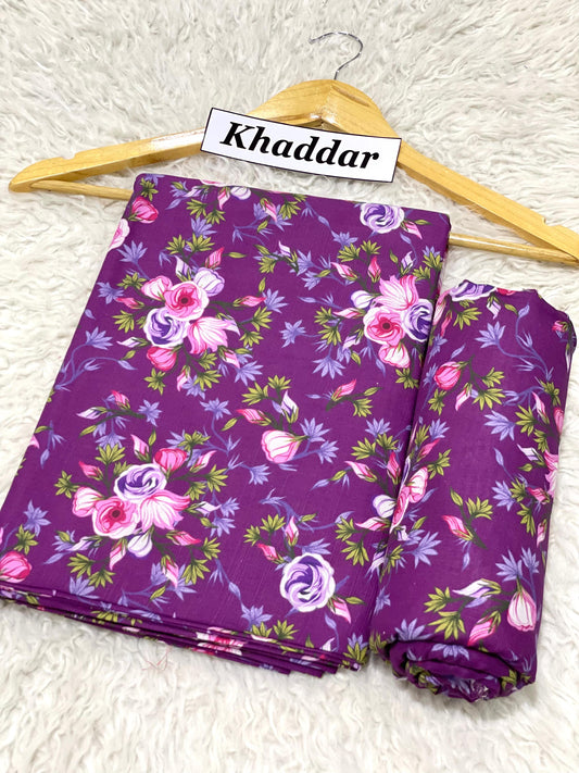KHADDAR All Over Digital Print 2pc