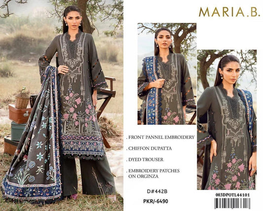 LAWN Digital Print 3pc With Patches