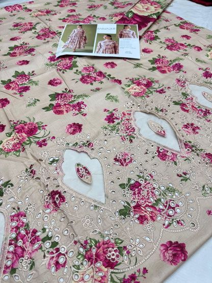 LINEN 3pc Full Embroidered