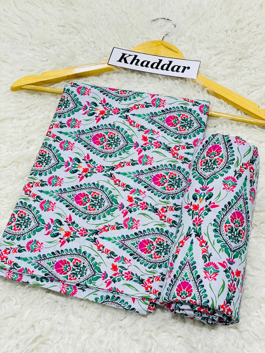 KHADDAR All Over Digital Print 2pc