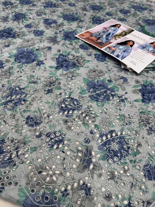 LINEN 3pc Full Embroidered